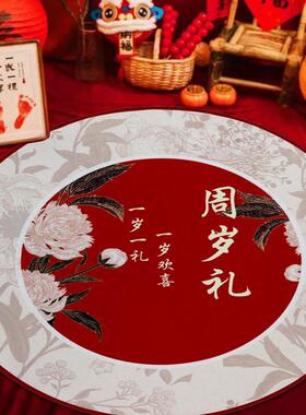 宝宝满月周岁礼布置抓周道具套装全套一整套原木工具百天拍照道具