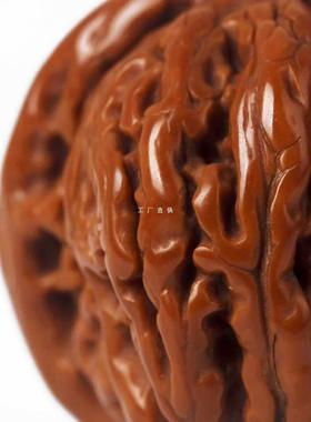 。老文玩核桃机刷包浆玉化特大一对狮子头古玩摆件盘玩手把件