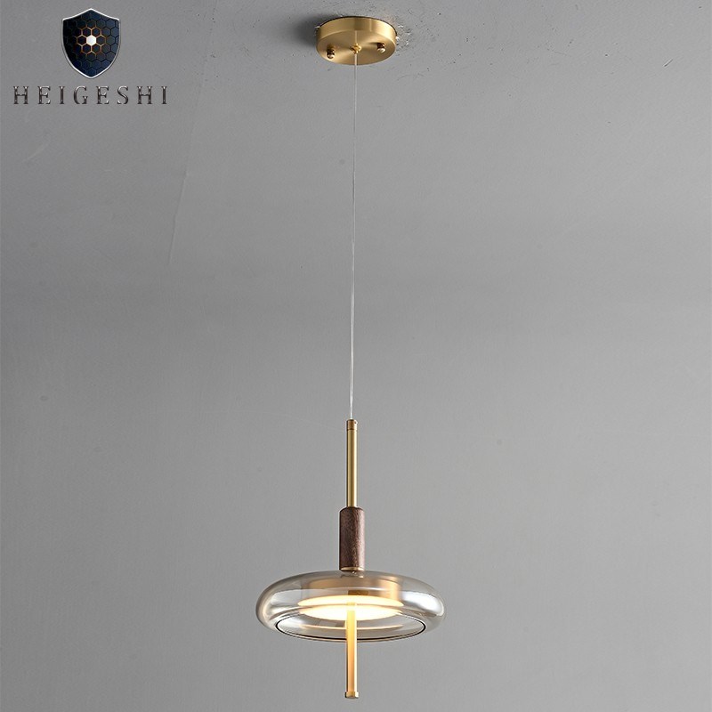 创意日式吊灯原木复古侘寂民宿餐厅灯卧室床头书房吧台实木茶室灯 - 图1