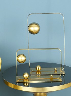 轻奢新中式简约创意样板房酒店家居茶几玄关电视柜装饰品摆设摆件