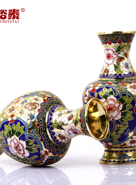 景泰蓝花瓶摆件铜胎掐丝北京特色工艺品外事礼物结婚纪念品