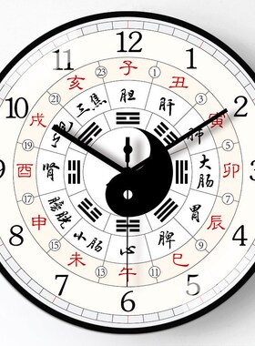 【10英寸25cm】钟表挂钟客厅时尚创意八卦时钟家用挂墙电子石英钟