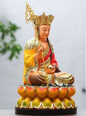 新品上架树脂佛像家用裟婆三圣七彩鎏金西方三T圣供奉观音佛像