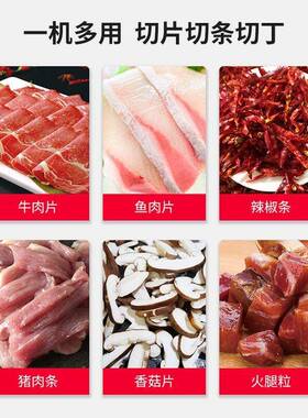 小型口切肉机 商用全自动大功率不锈钢切片机 立式切肉片机