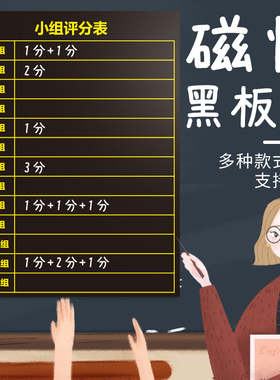 磁性黑板贴小组积分表评比栏竞赛排行榜作业教室布置装饰班级小学