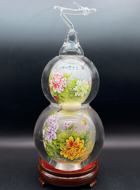 手工绘制 内画葫芦 瓶内画 家居商务工艺礼品
