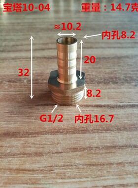 特价铜外丝宝塔嘴接头4 6分1 1.2 1.5 2寸水泵软管皮管水管格林咀