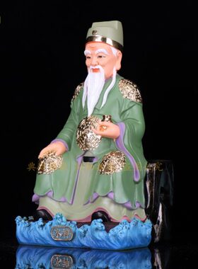 水神神像共工河伯水君祝融苟芒玄暝蓐收奇相冰夷李冰水伯平安摆件