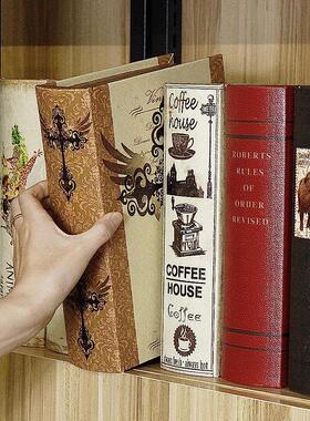 覆古道具图书模拟图书假图书存储票房书房书架书柜图书装饰