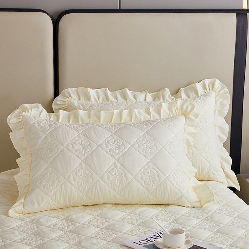 a类大豆纤维夹棉枕套一对装家用成人48x74枕头套白色枕皮四季通用,淘宝优惠券,粉丝福利购,淘宝优惠卷