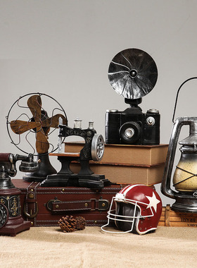 复古怀旧创意装饰品咖啡馆橱窗服装店铺工业风陈列道具做旧摆件设