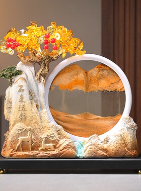 新中式时来运转客厅玄关石头装饰摆件开业乔迁礼物办公室创意摆设