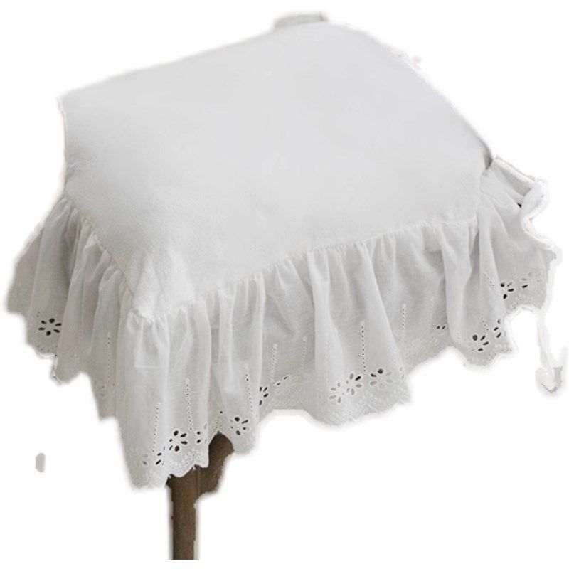 简约荷叶边全棉椅垫椅子套法式高级现代简约纯色坐垫客厅椅子装饰,淘宝优惠券,粉丝福利购,淘宝优惠卷