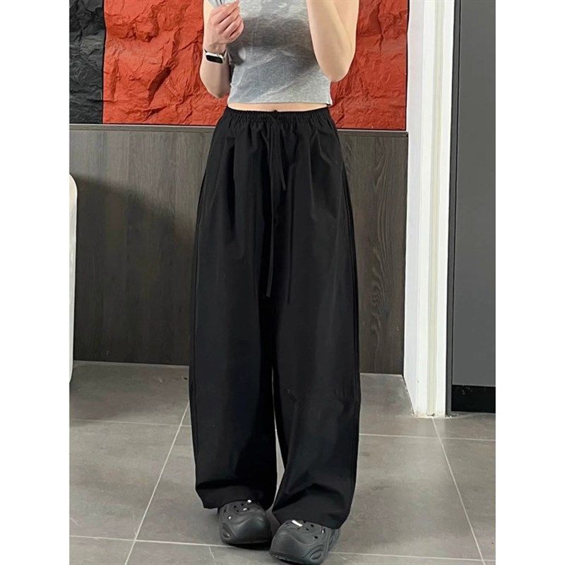 直筒休闲裤女大码夏季薄款胖妹妹宽松显瘦梨形身材垂感阔腿长裤子,淘宝优惠券,粉丝福利购,淘宝优惠卷