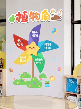 卫生角墙贴纸自粘幼儿园小学教室区域规划墙面装饰班级文化墙布置