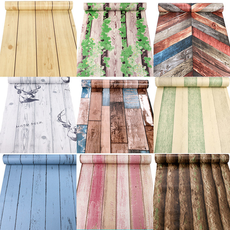 饭店墙面装饰墙纸 复古木纹纸自粘防水仿木门床头柜翻新,淘宝优惠券,粉丝福利购,淘宝优惠卷