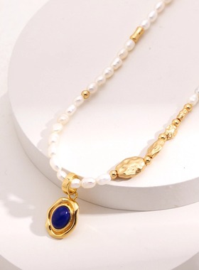 纯银青金石项链吊坠-仅吊坠