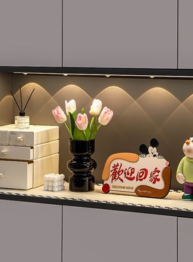 入户玄关柜装饰品摆件进门鞋柜钥匙收纳家居客厅电视柜高级感软装