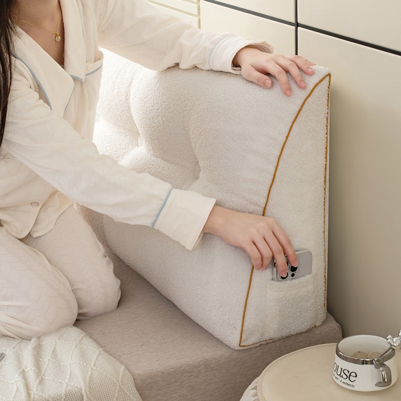 Teddy Velvet Bedside Soft Cover Backrest Large Cushion No Bed Pillow Tatami Bay Window Playing With Mobile Phone 2025 New Style