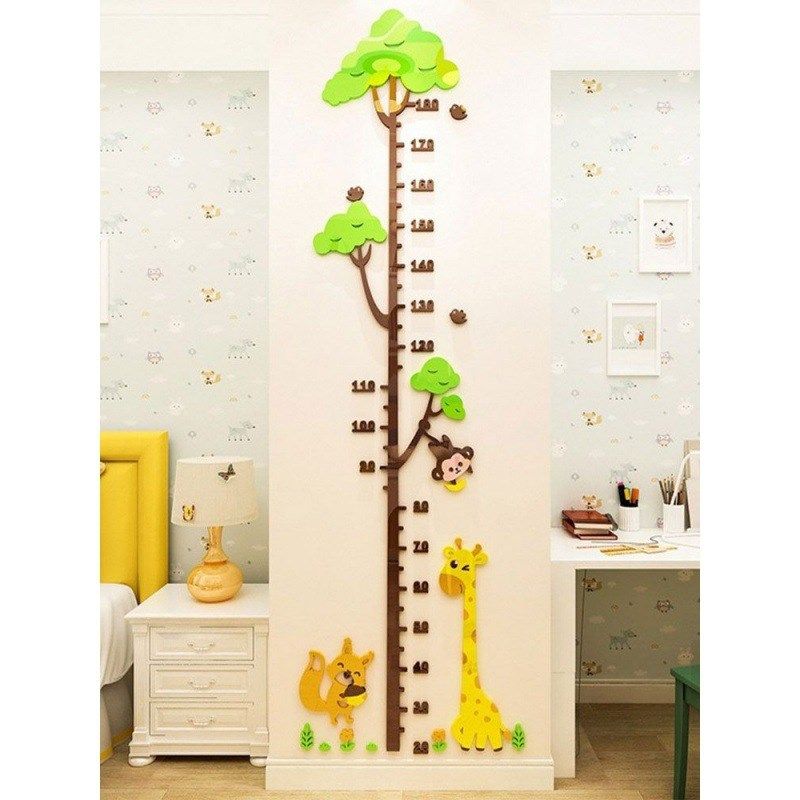 身高贴3d立体墙贴宝宝卡通大树测量身高尺少儿房间幼儿园墙韩家家,淘宝优惠券,粉丝福利购,淘宝优惠卷