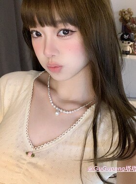 轻奢高级感珍珠项链日常简约百搭锁骨链气质甜美设计感颈链配饰女