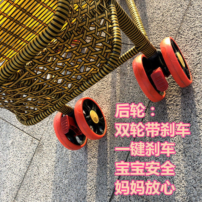 藤儿童餐椅竹藤推车婴儿小推车外出竹编小孩儿童车座椅坐椅,淘宝优惠券,粉丝福利购,淘宝优惠卷
