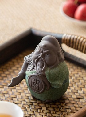 彩砂三国五虎上h将小摆件家居客厅装饰品创意办公室桌面工艺品摆