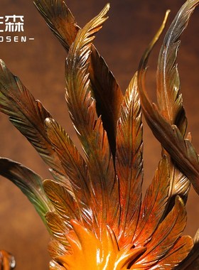 佐森富贵吉祥铜摆件新中式家居客厅玄关装饰品公司开业乔迁礼品