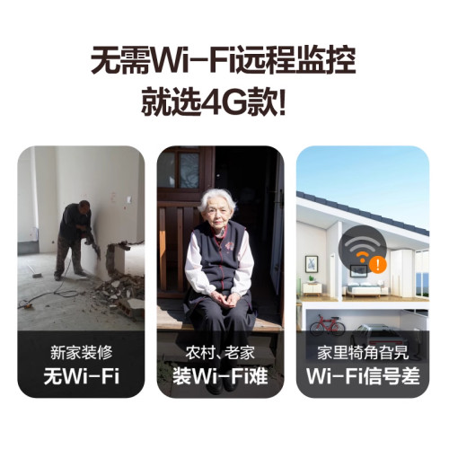 萤石云C8b灯座无线摄影头家用手机远程4G监控AI摄像头终身免流量 - 图1