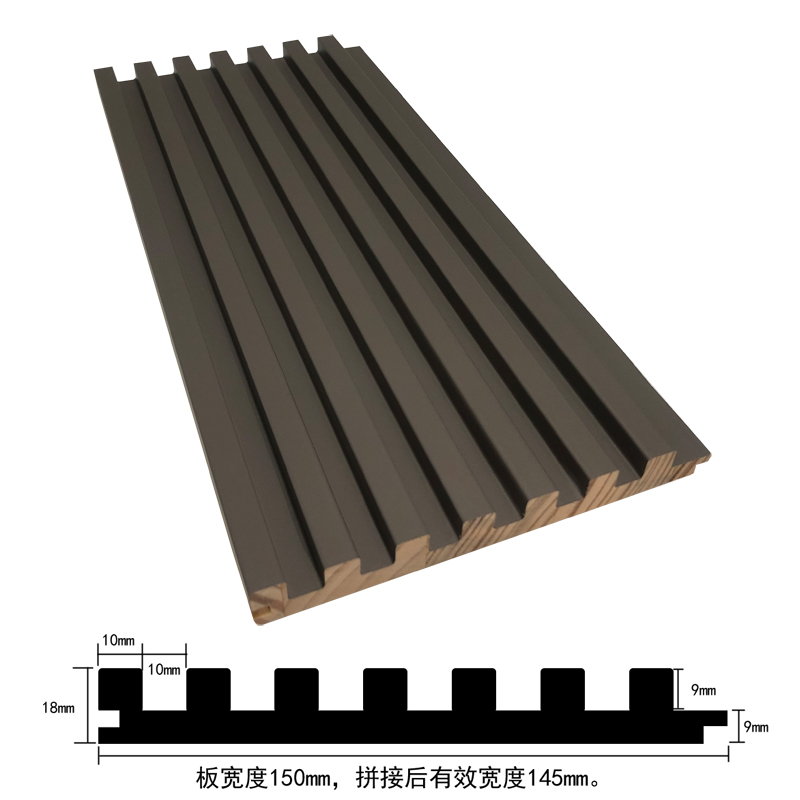 实木格栅板精致细格凹凸护墙板电视沙发背景墙天花吊顶免漆装饰板 - 图1