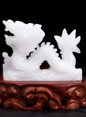 天然玉石十二生肖摆件全套白玉狗鼠牛虎兔龙蛇马羊猴鸡旺运工艺品