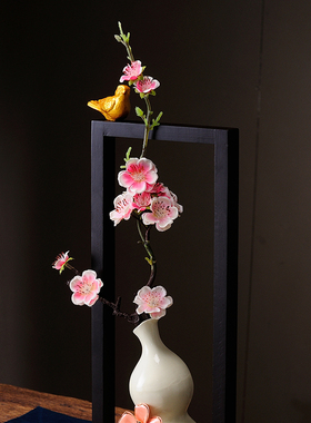 新中式禅意腊梅花瓶摆件庭院书房家居客厅玄关装饰花器