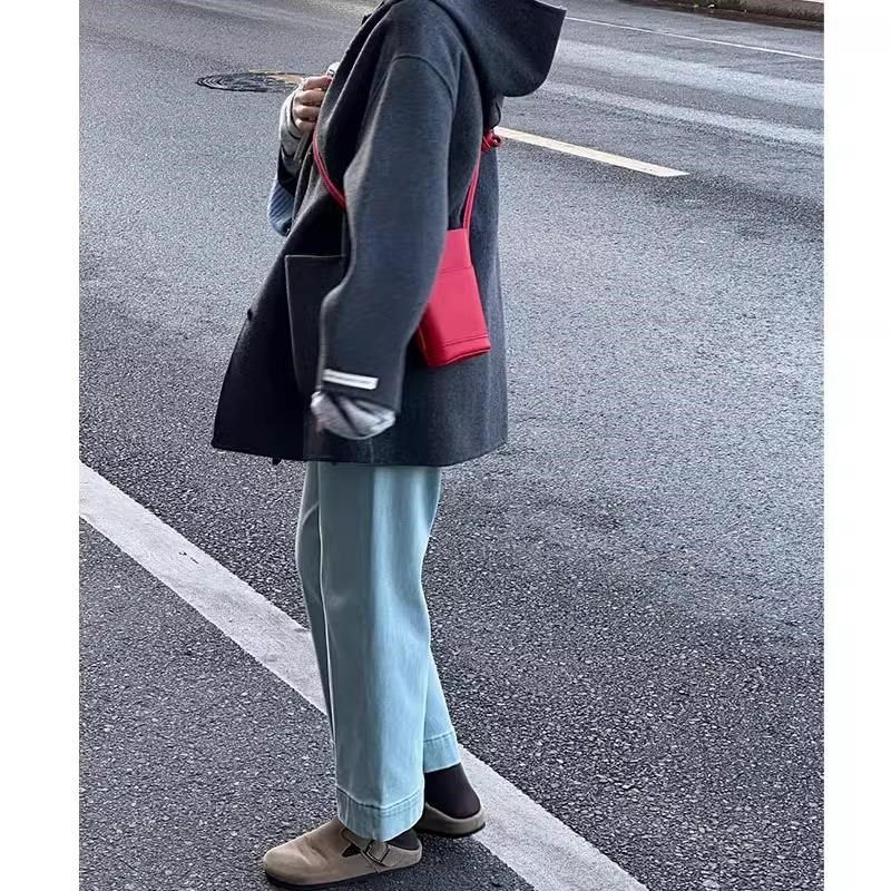 浅蓝色直筒牛仔裤女春季新款大码胖mm梨型身材小个子显瘦阔腿裤子,淘宝优惠券,粉丝福利购,淘宝优惠卷