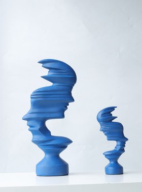 创意抽象人形艺术摆件雕塑入户玄关柜酒柜客厅电视柜家居软装饰品