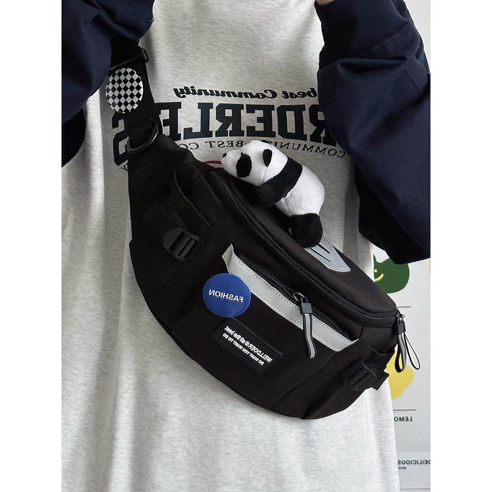 包包女2025新款胸包斜挎包男款腰包手机包饺子包运动帆布单肩背包,淘宝优惠券,粉丝福利购,淘宝优惠卷