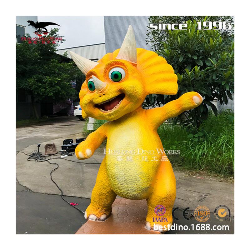 机械模型模型制作工厂新款卡通三角龙动物模型主题乐园商城美陈 - 图3