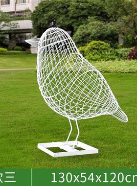 不锈钢编织鹿铁艺镂空梅花鹿摆件小区草坪钢丝鹿雕塑庭院婚庆装饰