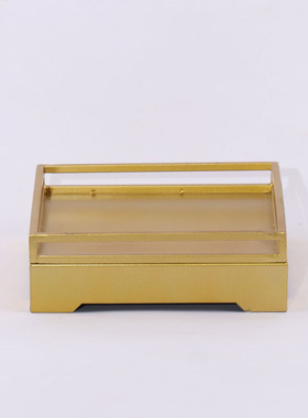 新中式铁艺金属摆件样板间售楼处设计师款软装饰品书房博古架摆设