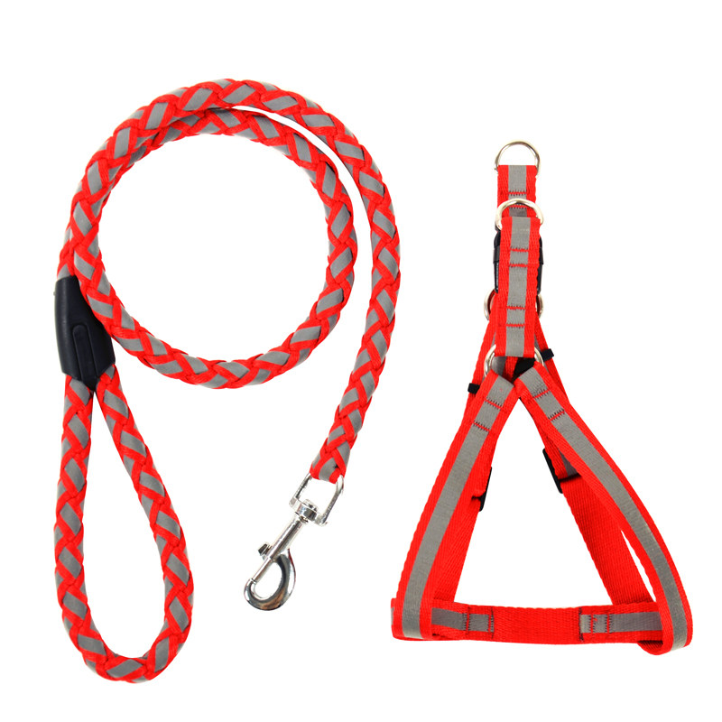 宠物狗反光牵引带中小型犬背带狗绳子泰迪贵宾犬宠物用品尼龙狗链,淘宝优惠券,粉丝福利购,淘宝优惠卷