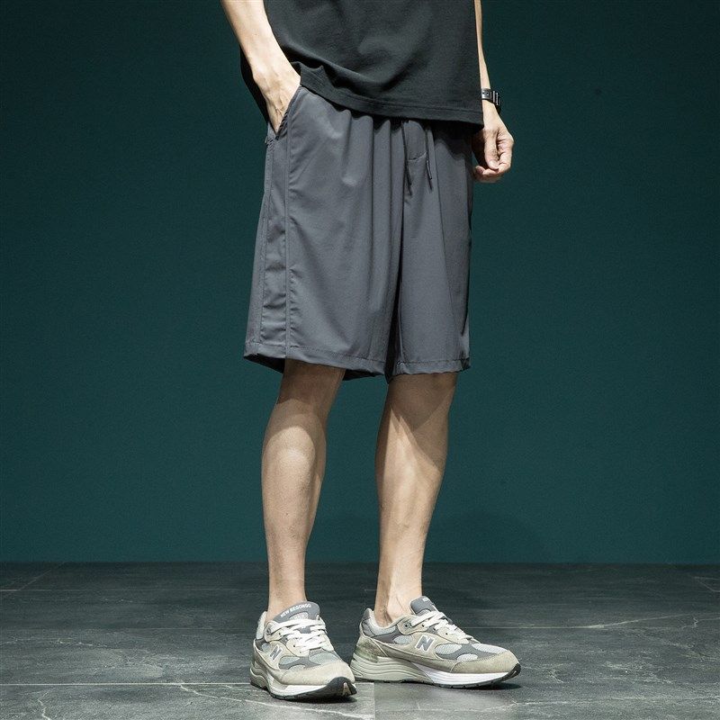 四面弹冰丝凉感弹力短裤男宽松大码速干运动裤夏季新款抗皱五分裤,淘宝优惠券,粉丝福利购,淘宝优惠卷