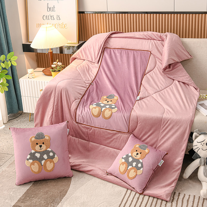 冬季卡通加厚保暖抱枕被子两用汽车载用枕头靠垫办公室午休空调被,淘宝优惠券,粉丝福利购,淘宝优惠卷