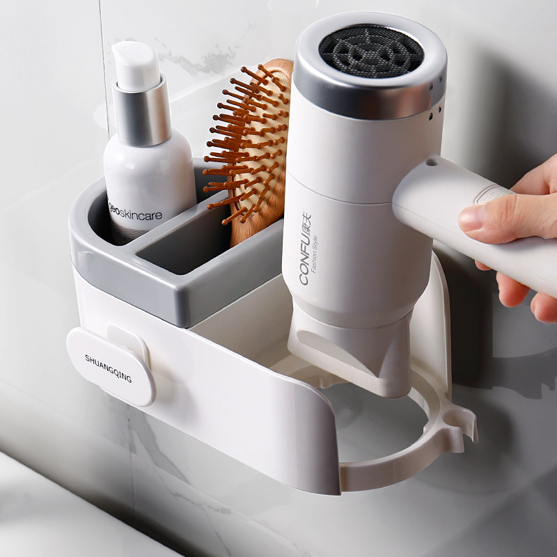 卫生间吹风机支架浴室免打孔风筒置物架厕所壁挂式电吹风收纳架子,淘宝优惠券,粉丝福利购,淘宝优惠卷