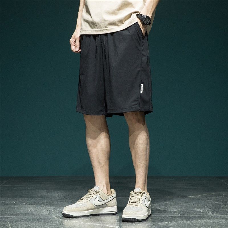 四面弹冰丝凉感弹力短裤男宽松大码速干运动裤夏季新款抗皱五分裤,淘宝优惠券,粉丝福利购,淘宝优惠卷