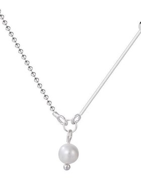 简约单颗珍珠项链女时尚小众设计感高级颈链2023年新款气质锁骨链