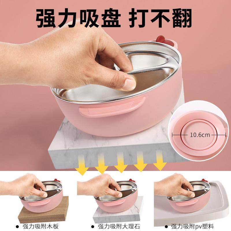 宝宝餐盘分格盘婴幼儿注水保温碗不锈钢吸盘式副食品碗儿童吃饭餐,淘宝优惠券,粉丝福利购,淘宝优惠卷