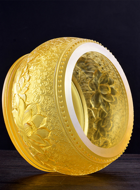 古法琉璃佛具套装供佛黄铜圣水杯用品莲花贡杯茶杯水杯摆件香炉碗