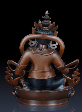 纯铜密宗黄财神摆件黄财神佛像家居客厅招财装饰品开业礼品铜摆件