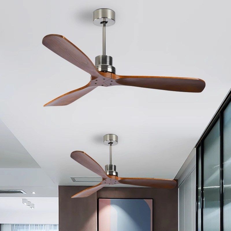 实木复古餐厅风扇灯家用智能变频客厅电扇灯全光谱卧室一体吊灯,淘宝优惠券,粉丝福利购,淘宝优惠卷