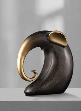 招财全铜富贵吉祥大象摆件一对家居装饰玄关酒柜客厅乔迁礼品桌面