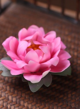 陶瓷手捏牡丹瓷花摆件办公室客厅茶室中式桌面手工家居饰品装饰品